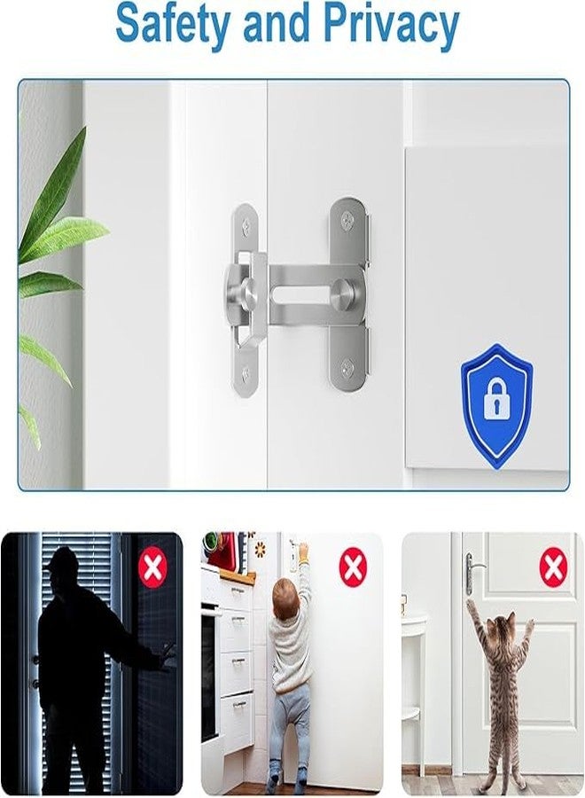 Bitnex قفل باب الحظيرة من Bitnex، مزلاج باب الحظيرة القابل للطي بزاوية 90 درجة، أدوات مزلاج بوابة من الفولاذ المقاوم للصدأ SUS304، أقفال ومزالج أبواب الحظيرة للحظيرة، والحديقة، والحمام، والخارج، والجراج، والنافذة، والباب المنزلق - Image 5